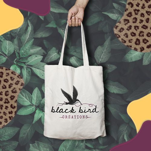 logo black bird créations